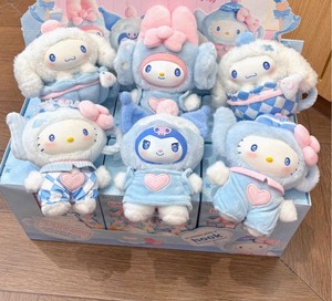 Yeni Saniro karakterler mavi çarpıntı serisi gizem kutuları sevimli vinil yüz bebekler için Hello Kitty kolye sürpriz dekor oyuncaklar - Product Image 6