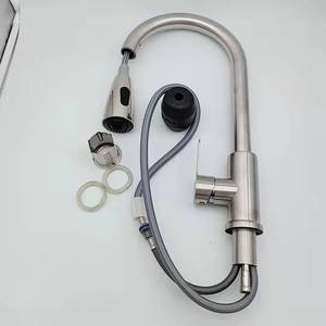 Hot Bán Loại Nặng Brushed Nickle Vòi Nước Nhà Bếp Với Phun SUS 304 Kéo Xuống Xử Lý Duy Nhất <span class=keywords><strong>Tap</strong></span> Mixer Bồn Rửa Nhà Bếp Vòi Nước - Product Image 4