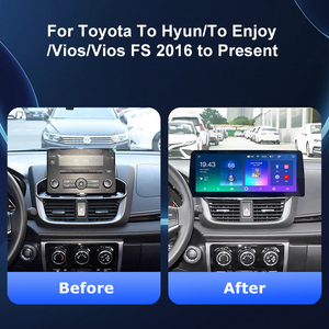 เครื่องเล่นหน้าจอสัมผัส12.3นิ้ว CarPlay แอนดรอยด์ออโต้ GPS นำทางรถยนต์วิทยุสเตอริโอสำหรับ Toyota Vios 2016-2021 <span class=keywords><strong>2022</strong></span> - Product Image 2