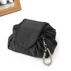 Customizable Fashion Large-capacity Open Polyester Makeup Bag Travel <b>Storage</b> for Portability Washable and Hand-held - Product Image 4