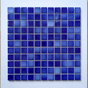 Nouveau producteur chine usine dégradé de couleur bleu brillant émaillé céramique mosaïque piscine carreaux de porcelaine - Product Image 2
