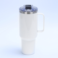 Gobelet isotherme de luxe personnalisé avec poignée, en acier inoxydable à double paroi, isolé sous vide, sans BPA, 40 oz