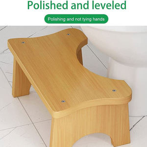 Tabouret de toilette en bois massif, 39.5x21.5x17.8cm, repose-pieds antidérapant pour personnes âgées et enfants - Product Image 3
