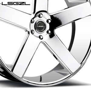 Изготовленные на заказ кованые 5 спиц из алюминиевого сплава полированные хромированные колеса обода серебро 5x114,3 5x120 5x130 18 19 20 21 22 23 24 26 дюймов - Product Image 3