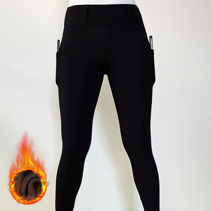 겨울 하이 웨이스트 승마 바지 안티 슬립 그립 승마 Jodhpurs 승마 대회 바지 여성용 - Product Image 1