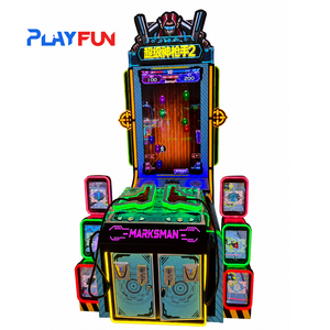 Simulateur de tir à deux pistolets à monnayeur avec écran de 75 pouces certifié CE, machine de jeu d'arcade pour <span class=keywords><strong>2</strong></span> joueurs avec lumières LED - Product Image 1