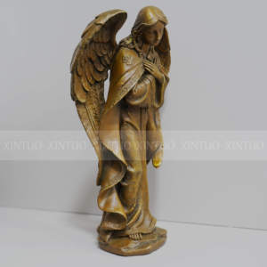 Haute qualité priez pour la décoration de bureau de sculpture en bronze d'anges de deuil - Product Image 6