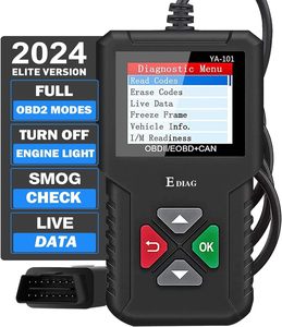 เครื่องอ่านโค้ดรถยนต์ USA EU Warehouse EDIAG YA101 สำหรับตรวจสอบไฟ Check Engine รองรับ Can Fd EOBD OBD2 - Product Image 1