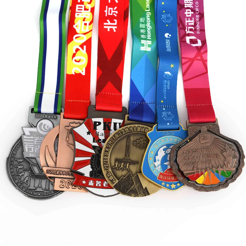 Custom Commemorative Finished Football 3D Medals Gymnastics Run Race Award Metal Sports Medals
