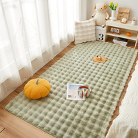Tapis de luxe personnalisable en fausse fourrure de lapin chinoise, fabriqué à la machine, à poils longs, pour la maison, design moderne, durable