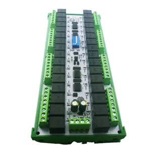 Eletechup Eenvoudig Te Installeren Din Rail Box Dip Schakelaar Setup Parameters Dc 12V 24V 20a 32ch Modbus Rtu Rs485 Relay Module Ryr432d