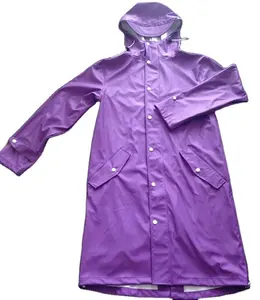 good quality factory price fashion PU shiny women colorful raincoat