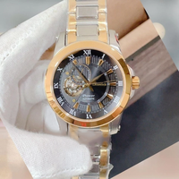 Montre mécanique sportive de style concis pour hommes, 41 mm, verre saphir, affichage de la date, bracelet en acier inoxydable, montre de luxe