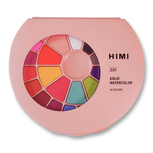 Ensemble de peinture à l'aquarelle solide HIMI <span class=keywords><strong>MIYA</strong></span> 24 couleurs avec emballage bleu rose - Product Image 4
