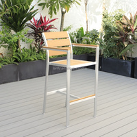 Ensemble de Table en bois, meubles de Bar d'extérieur, Table et chaise de comptoir, pour Restaurant, Patio, jardin