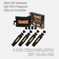 Kit de dégonflage de pneus de type crayon, 4 pièces, dégonfleurs d'air 10-30 PSI pour Wrangler Unlimited JL/JK 2013-2019, garantie 1 an