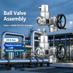 ตัวกระตุ้นแบบหมุนบางส่วน AUMA SQ 14.2 คุณภาพสูง 800-2400 นิวตันเมตร 3 เฟส AC แบบเปิด-ปิด IP68 - Product Image 1