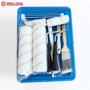 Kit de rouleaux à peinture et de pinceaux, 10 pièces, kit d'outils de peinture réutilisables et lavables, rouleaux à peinture pour murs, pour usage domestique et professionnel - Product Image 4