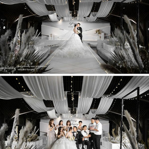 Tessuto elastico per matrimonio con decorazione per tenda a velo per soffitto matrimonio <span class=keywords><strong>sala</strong></span> per matrimonio Floating Hotel Floating Top velo - Product Image 3