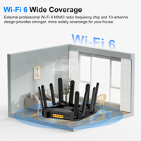 Routeur maillé domestique Wi-Fi 6 AX3000 double bande 2.4G & 5G haute vitesse avec pare-feu, nouveau routeur sans fil Gigabit Ethernet OpenWrt