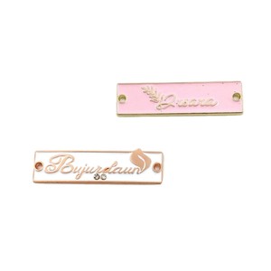Placa de identificación metálica Desong de 3x0.7cm plateada para etiquetas de ropa - Product Image 5