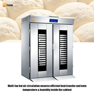 Étuve de fermentation professionnelle automatique à pulvérisation sur chariot en acier inoxydable, 15, 32, 64, 128 plateaux pour la fermentation de la pâte - Product Image 1