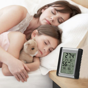 Higrómetro Digital con Sensor de temperatura para interiores, medidor de humedad con pantalla de registro máximo de 24H/Min, termómetro, higrómetro - Product Image 5