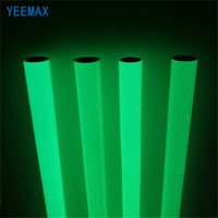Lámina Reflectante Prismática de PVC/PET Impresa con Tinta Eco Solvente Amarillo Verde, Película Fotoluminiscente Autoadhesiva para Tráfico
