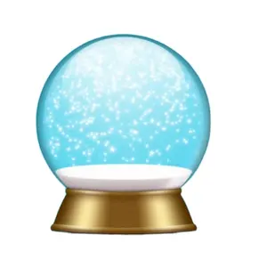 custom golden base empty snow globe