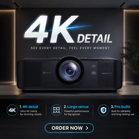 Proyector Hisense 4K DLP de 7500 Lúmenes, Compatible con 3D, Sonido HIFI Estéreo, para Juegos Comerciales, Grandes Espacios, Espectáculos Profesionales, P75