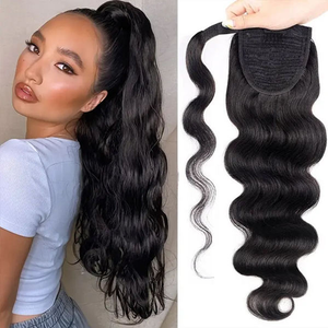 Extensions de queue de cheval bouclée noire Letsfly avec cordon de serrage pour femmes noires, extensions de cheveux humains, queue de cheval bouclée - Product Image 4