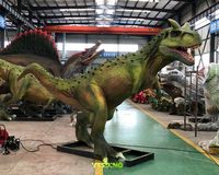 Model Dinosaurus Animatronik 6m Carnotaurus Realistis Mirip Asli untuk Dekorasi Taman Trampolin dan Pusat Perbelanjaan