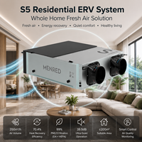 Ventilateur de récupération de chaleur monté au plafond, contrôle par application Tuya, filtre G4+HEPA, système d'air frais