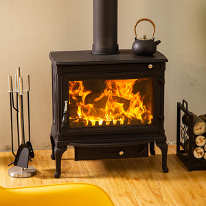 Poêle à <span class=keywords><strong>bois</strong></span> d'intérieur à feu réel en vente chaude, foyer, chauffage <span class=keywords><strong>avec</strong></span> four, possibilité de faire du barbecue, cuire des pizzas, du pain, du bœuf - Product Image 1