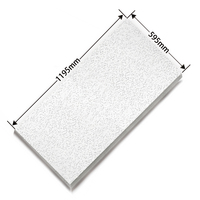 Plaque de plafond en fibres minérales perforées ignifuges, blanche, acoustique, à bords téglés carrés, pour hôpitaux et hôtels