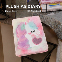 Populaire licorne mignon Kawaii cahier en peluche A5 fille école haute apparence niveau dessin animé grand livre étudiant papeterie cadeau