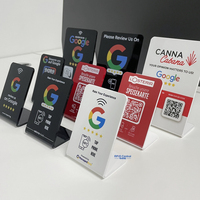 Carte de menu Google Review NFC Support en acrylique QR Code et NFC sans contact