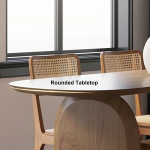 Juego de <span class=keywords><strong>Mesa</strong></span> de Comedor Ovalada de Madera Maciza de Estilo Nórdico Moderno, <span class=keywords><strong>Mesa</strong></span> de Comedor de Madera para 6 Personas con 4 Sillas, Muebles de Comedor OEM - Product Image 6