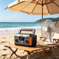 Station d'alimentation portable TC 600W LiFePO4 avec onduleur à onde sinusoïdale pure, contrôleur MPPT, démarreur de batterie, USB-C, allume-cigare, pour le camping