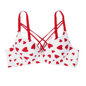 <span class=keywords><strong>Soutien</strong></span>-<span class=keywords><strong>gorge</strong></span> froncé sans armatures pour femmes avec cœur d'amour <span class=keywords><strong>Soutien</strong></span>-<span class=keywords><strong>gorge</strong></span> <span class=keywords><strong>croisé</strong></span> une pièce sexy à l'avant - Product Image 2