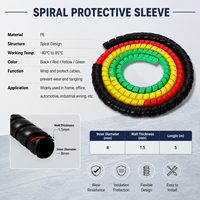 Protector de Cable de Carga, Tubo Espiral de PP, Color Personalizado, Multifuncional, Resistente, Larga Duración, Grado Profesional, Personalizable
