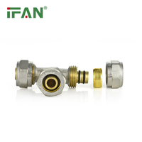 IFAN Vente en gros de raccords à compression en laiton Pex 16, 1/2 pouce, raccord de plomberie en laiton Pex