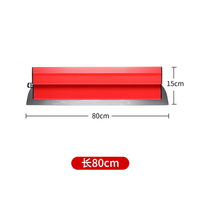 Grattoir en acier inoxydable personnalisé Manche en plastique rouge Grattoir solide et durable