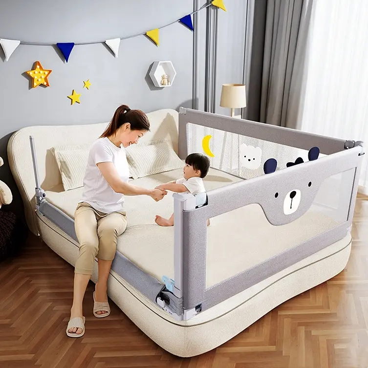 NOVA verstellbare Baby Anti-Fall Leitplanke Bett Kinder betten Stahlrahmen Hochwertige Erwachsene Nachttisch Klapp zaun Bebe Lauf gitter