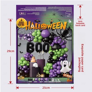 Set <span class=keywords><strong>di</strong></span> <span class=keywords><strong>Palloncini</strong></span> in Lattice Multicolore a Tema Halloween con Arco, <span class=keywords><strong>Palloncini</strong></span> a Forma <span class=keywords><strong>di</strong></span> <span class=keywords><strong>Ragno</strong></span> e Fantasma per Decorazioni Festa <span class=keywords><strong>di</strong></span> Halloween - Product Image 3