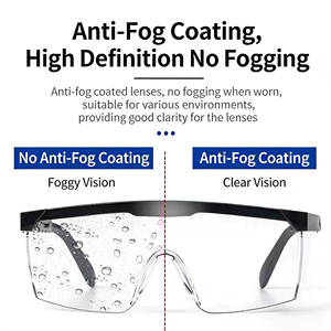 Lunettes de sécurité anti-poussière, anti-rayures, anti-buée, en polycarbonate, protection laser, monture en PVC, protection contre la poussière, travail - Product Image 3