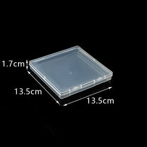 Clear <b>Plastic</b> Jewelry Storage Box 13.5Cm <b>Square</b> Flat PP Packaging <b>Container</b> For Desktop Organizers 1.7Cm Thickness - Product Image 3