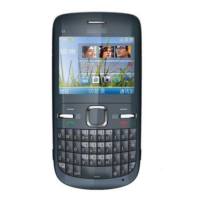 Wholesale C3-00 2G Non Smart Mobile GSM Basic Feature Phone Straight bar Full Keypad ARM Processor 4.0-inch Screen