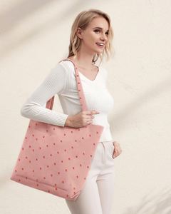 Corduroy Tote Bag for Women Large Shoulder Bag with Zipper and Pockets for College Work Travel Shopping - Product Image 6