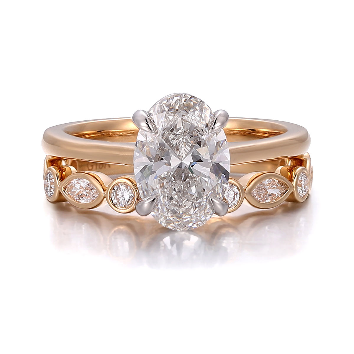 Anillo de plata 925 con diamante de laboratorio